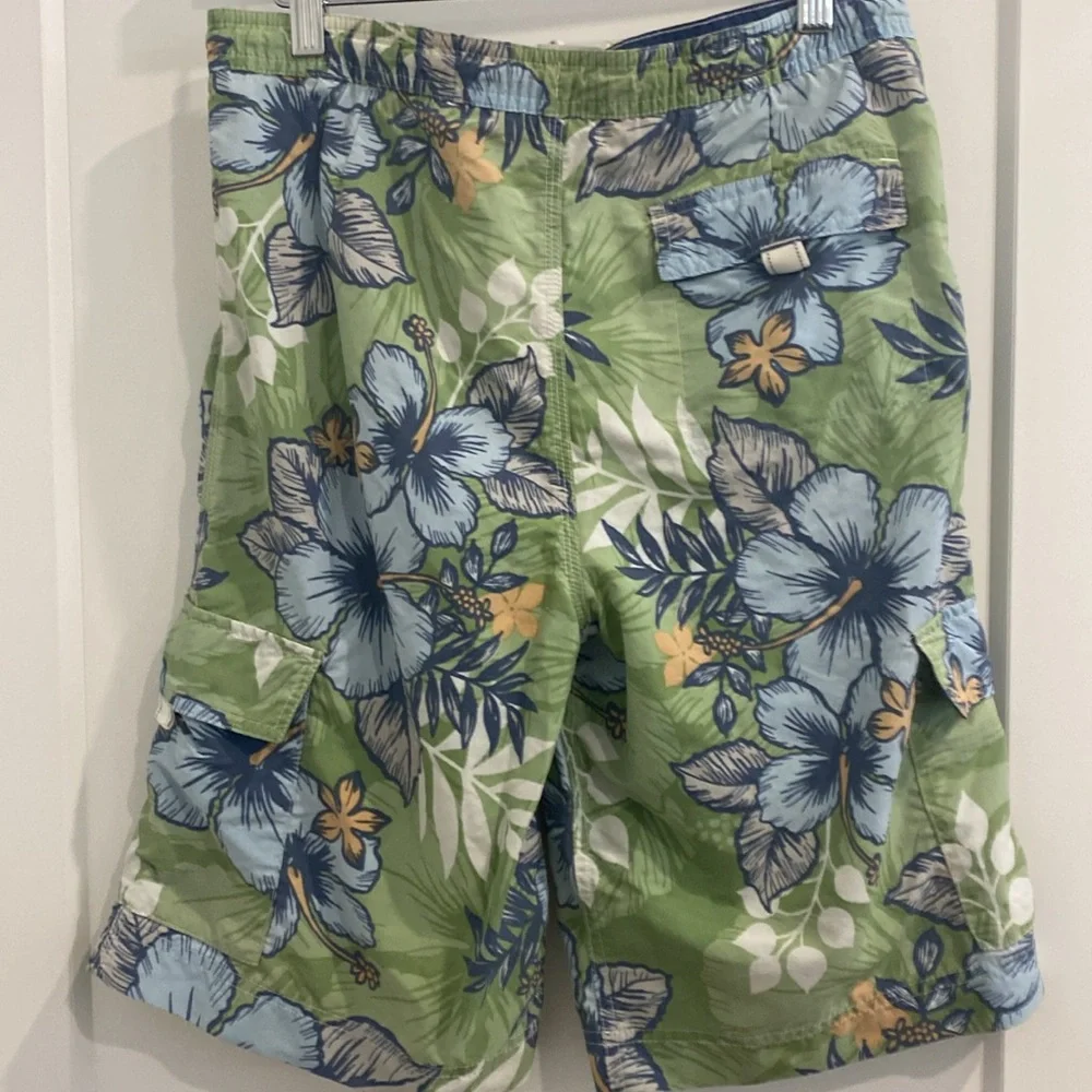 Lands End Boys Tropical Graphic Board Shorts |Size L